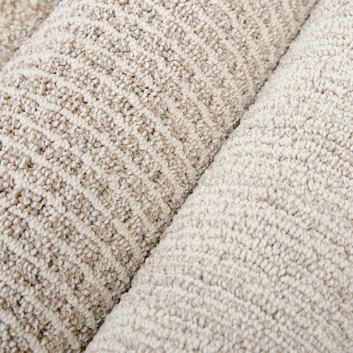 Close-up of textured DH Floors EnVision carpet
