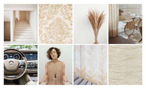 Beige color inspiration collage