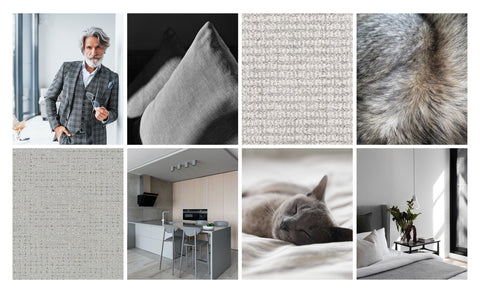 Grey color inspiration collage